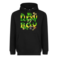 Black Lucky Boy St. Patrick's Day Heavyweight Hoodie - HowdyJamesFarm