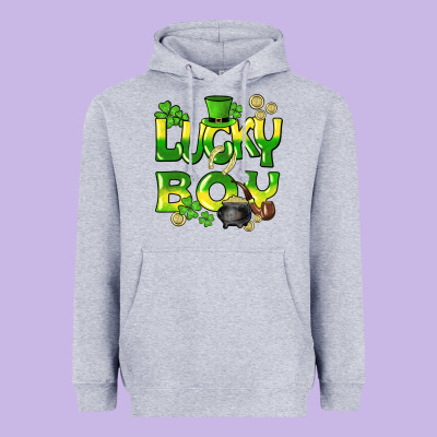 Lucky Boy St. Patrick's Day Heavyweight Hoodie Designed By Howdyjamesfarm
