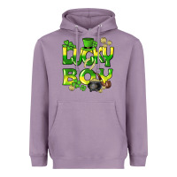 Lavender Lucky Boy St. Patrick's Day Heavyweight Hoodie - HowdyJamesFarm