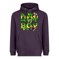 Plum Lucky Boy St. Patrick's Day Heavyweight Hoodie - HowdyJamesFarm