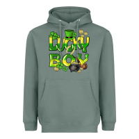 Sage Lucky Boy St. Patrick's Day Heavyweight Hoodie - HowdyJamesFarm