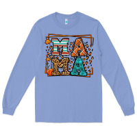 Colony Blue Fall Autumn Leopard Mama Long Sleeve Tee - LillyAllenDesigns