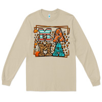 Mushroom Fall Autumn Leopard Mama Long Sleeve Tee - LillyAllenDesigns