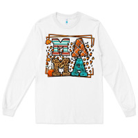 White Fall Autumn Leopard Mama Long Sleeve Tee - LillyAllenDesigns