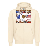 Sandshell peace love america Zipper Hoodie - TumblerDesignByShophia