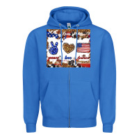 True Royal peace love america Zipper Hoodie - TumblerDesignByShophia