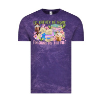 Cloud Purple id rather be home finishing my tbr pile Vintage Tee - MaliasSmallBusiness