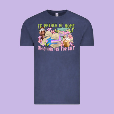 Id Rather Be Home Finishing My Tbr Pile Vintage Tee Designed By Maliassmallbusiness