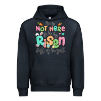 Navy easter he is not here for he has risen just as he Urban Hoodie - LillyAllenDesigns