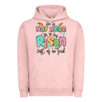 Pigment Salmon easter he is not here for he has risen just as he Urban Hoodie - LillyAllenDesigns