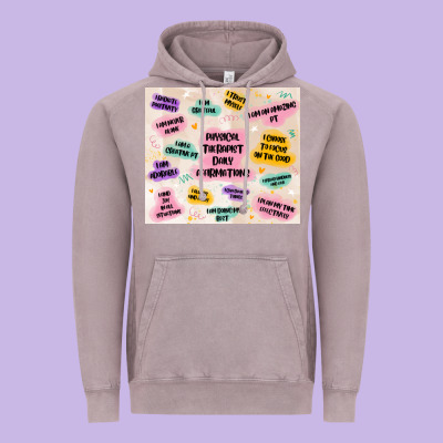 Physical Therapist Daily Affirmations Vintage Hoodie Designed By Maliassmallbusiness