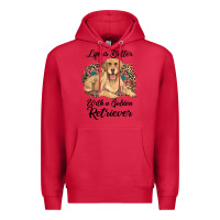 Cardinal life is better with a golden retriever Premium Hoodie - JahusDesignShop