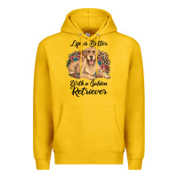 Lemon life is better with a golden retriever Premium Hoodie - JahusDesignShop