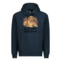 Navy life is better with a golden retriever Premium Hoodie - JahusDesignShop