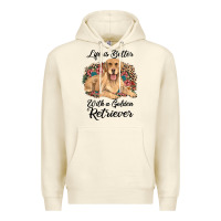 Sandshell life is better with a golden retriever Premium Hoodie - JahusDesignShop