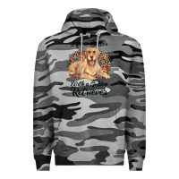 Slate Camo life is better with a golden retriever Premium Hoodie - JahusDesignShop