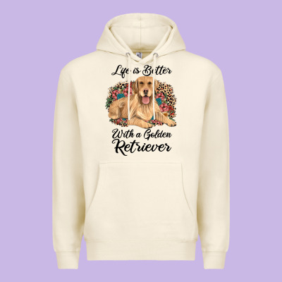 Life Is Better With A Golden Retriever Premium Hoodie Designed By Jahusdesignshop