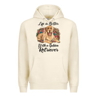 Tofu life is better with a golden retriever Premium Hoodie - JahusDesignShop