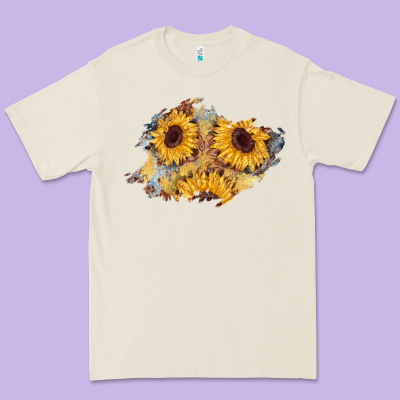 Sunflower Glitter Leather Patch Premium Tee Designed By Adodesignshop