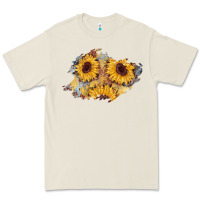 Bone sunflower glitter leather patch Premium Tee - AdoDesignShop