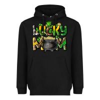 Black lucky mom St. Patrick's Heavyweight Hoodie - HowdyJamesFarm
