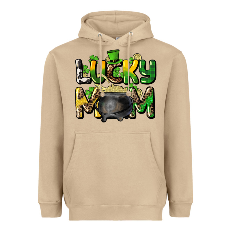 Lucky Mom St. Patrick's Heavyweight Hoodie by HowdyJamesFarm | Teevron
