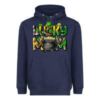 Navy lucky mom St. Patrick's Heavyweight Hoodie - HowdyJamesFarm