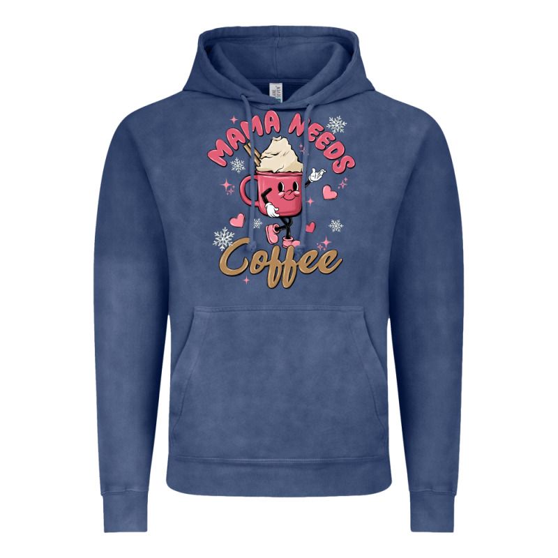 Mama Needs Coffee Vintage Hoodie by MaliasSmallBusiness | Teevron