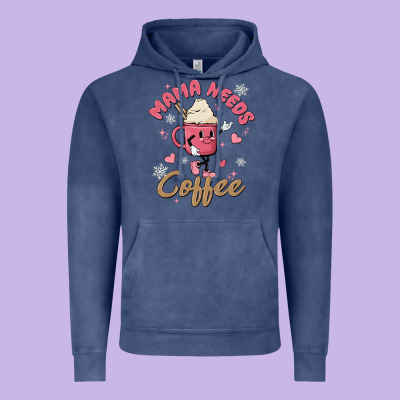 Mama Needs Coffee Vintage Hoodie Designed By Maliassmallbusiness