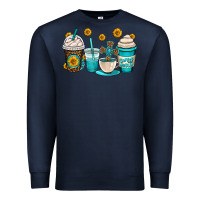 Navy jesus coffee cups Premium Sweatshirt - OliviaCreatesArt