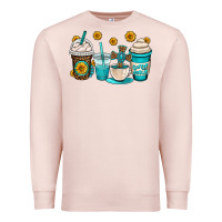 Pale Pink jesus coffee cups Premium Sweatshirt - OliviaCreatesArt