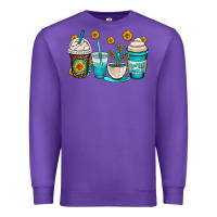 Purple jesus coffee cups Premium Sweatshirt - OliviaCreatesArt