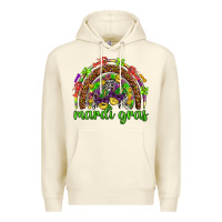 Sandshell Mardi Gras rainbow and masks Premium Hoodie - HowdyJamesFarm