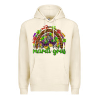 Tofu Mardi Gras rainbow and masks Premium Hoodie - HowdyJamesFarm