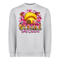 Heather Grey strike out cancer softball Heavyweight Sweatshirt - Artiststas
