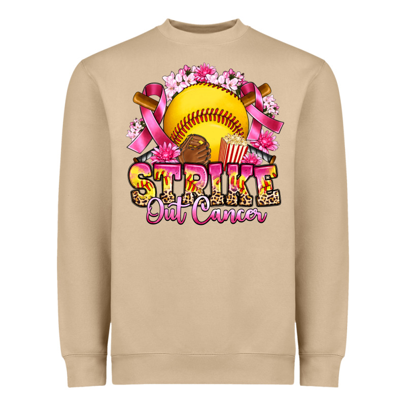 Strike Out Cancer Softball Heavyweight Sweatshirt by Artiststas | Teevron