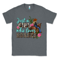Charcoal Heather just a girl who loves horses Classic Tee - MaliasSmallBusiness
