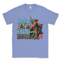 Colony Blue just a girl who loves horses Classic Tee - MaliasSmallBusiness