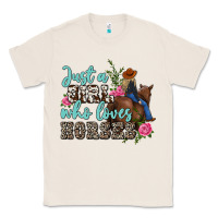 Natural just a girl who loves horses Classic Tee - MaliasSmallBusiness