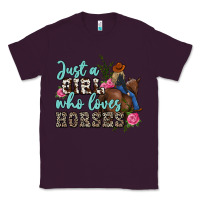 Plum just a girl who loves horses Classic Tee - MaliasSmallBusiness