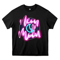 Black neon moon Heavy Core Tee - JahusDesignShop