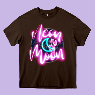 Neon Moon Heavy Core Tee Designed By Jahusdesignshop