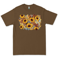 Cacao sunflower glitter leather background Premium Tee - AdoDesignShop