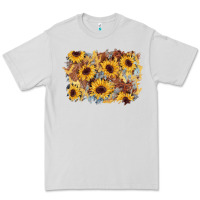 Dove Grey sunflower glitter leather background Premium Tee - AdoDesignShop