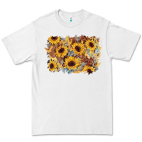 White sunflower glitter leather background Premium Tee - AdoDesignShop