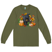 Army Green Fall black angus Long Sleeve Tee - RanaPortraitStore