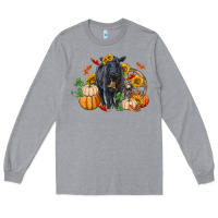 Heather Grey Fall black angus Long Sleeve Tee - RanaPortraitStore