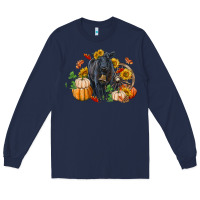 Navy Fall black angus Long Sleeve Tee - RanaPortraitStore