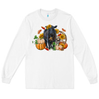 White Fall black angus Long Sleeve Tee - RanaPortraitStore