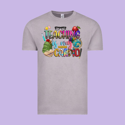 Teaching Is My Cardio Vintage Tee Designed By Nancycooperartshop
